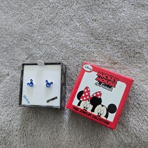 Disney Mickey Mouse Sapphire Blue Earrings